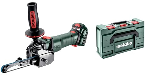 metabo Akku-Bandfeile BFVB LTX BL 90-18V, Brushless Bandschleifer | Schleifbandbreite 6–19 mm , Ideal zum Entgraten , Metallbearbeitung , Ohne Akku , Inkl. metaBOX und Zubehör