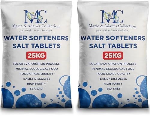25 Kg Salt Tablets | Water Softener | Food Grade | Compatible to All Water Softner Machines 100% Genuine British water softener salt tablets 25kg, Salt Tablet 2 pack