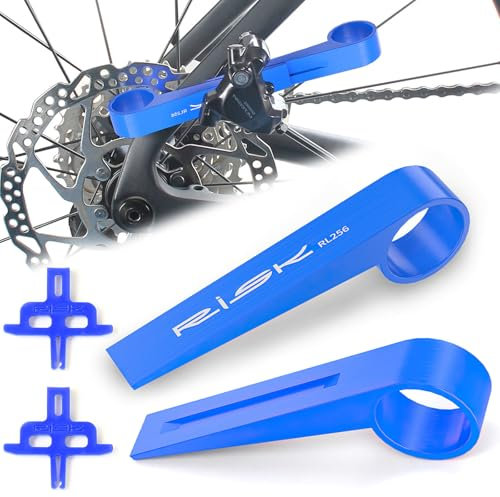 Exbrith Attrezzo per Pistoni di Pinze per Biciclette, Strumento Pistone Freno Idraulico Bicicletta, Pressa a Pistone per Bici, Con 2 Distanziale Freno a Disco, per Mountain Bike e Bici da Strada (Blu)