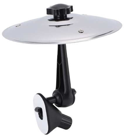 Dpofirs Cymbal de Automóviles, Clip en el Choque de Automóviles de Aire de Plato para el Tablero, Tambor de Símbolos de Acero Inoxidable para Camiones SUVS SUVS, Haga que su Conducción (SILVER)