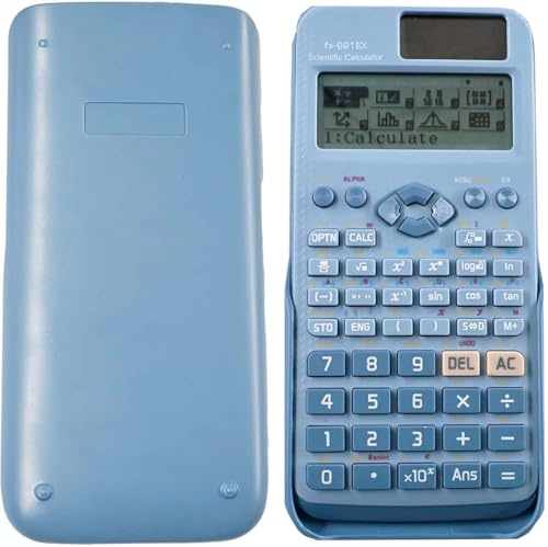 FX991-EX Calculatrice Scientifique à Piles et à énergie Solaire, FX-991EX Calculatrice Scientifique/d'ingénierie avancée - 552 Fonctions pour l'école et Le Bureau (Bluc)