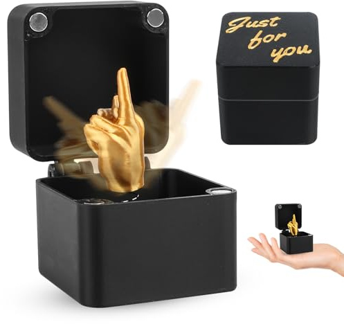 MplehDa Middle Finger Gifts, Hilarious Joke Box, Gag Prank Gifts, Finger In A Box Pop Up Surprise Boxs Funny Novelty Pop Up Gift for Halloween Christmas
