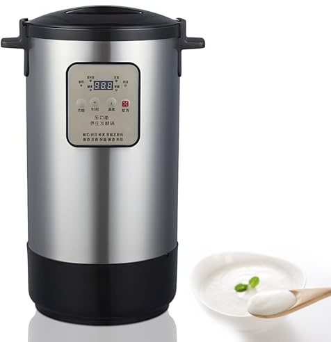 CIELOBLOEN Yaourtière Automatique avec contrôle de température et Machine de Fermentation Commerciale pour ail, natto, cornichons, vin de Riz sucré, pâte, 12 L/18 L en Acier Inoxydable