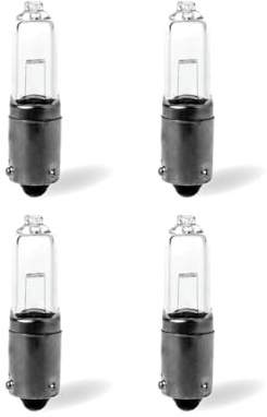 Lanuovx 4x H21W BAY9s 435 Glühbirnen 12V 21W Halogen Lampen mit versetzten Pins 120 Grad für Rückfahrlicht und Nebelschlussleuchte Metallsockel Klar