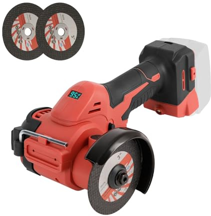 Mini smerigliatrice angolare senza spazzole compatibile con Milwaukee M18, 20000 giri/min, 400 W, senza fili, con dischi da taglio da 75 mm, per taglio, lucidatura, affilatura, legno, metallo