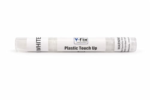 V-Fix White Plastic Scratch Repair Paint Pen - Touch Up Chips, Scratches & Scuffs on Kitchen Cabinets, Furniture, Doors, UPVC & Plastic Surfaces - Waterproof - 3ml
