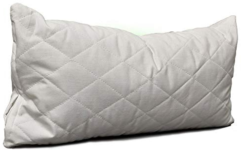 Giraffenland Cuscino di cirmolo 20x40cm Tessuto trapuntato bianco, direttamente riempito | Cuscino ai trucioli di pino cembro
