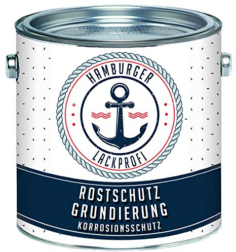 Rostschutz-Grundierung MATT Rotbraun Rostschutz-Farbe für Metall // Hamburger Lack-Profi (2,5 L)