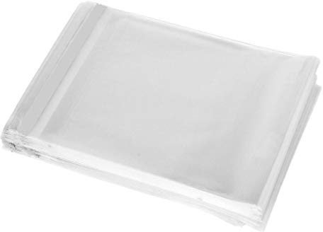 Lot de 100 pochettes en cellophane pour cartes - Disponibles dans toutes les tailles A4, A5, A3 - Pochettes transparentes auto-adhésives en plastique 12 x 16