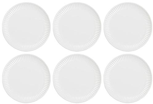 CREAFLOR HOME 6er Set Frühstücksteller, Brotteller MYNTE Pure White weiß D. 19,5cm Ib Laursen