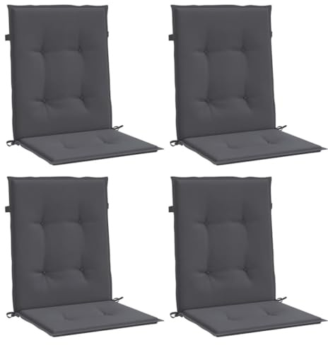 vidaXL Gartenstuhl Auflage 4 Stk. Anthrazit 100 x 50 x 3 cm