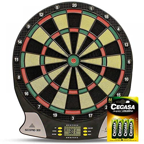 Carromco elektronische dartscheibe score 301 + batterien alkaline
