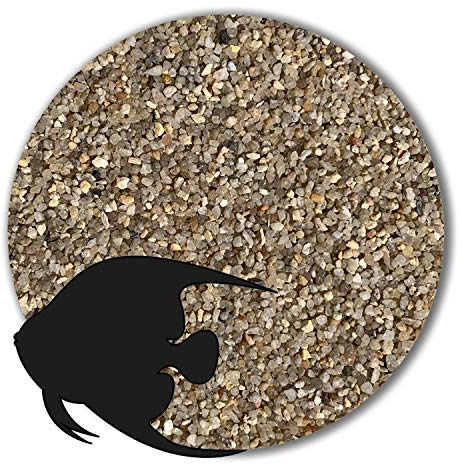 Anbobo Müller GmbH 10 kg beige Aquariumsand Aquariumkies Natur feuergetrocknet und gerundet (0,8-1,6 mm)