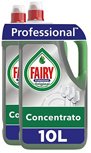 Fairy Professional Detersivo Piatti a Mano, Original, 10 L (2 x 5000 ml), Maxi Formato, Scioglie il Grasso Facilmente