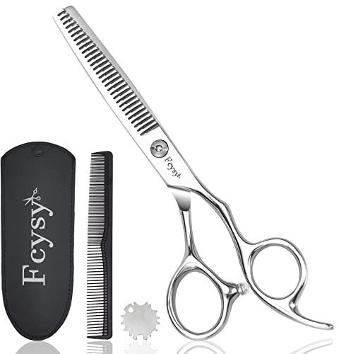 FCYSY Professional 6” Barber Thinning Scissors, Texturising and Blending Scissors for Hairdressers