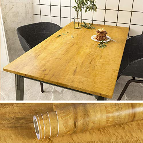 VEELIKE Tapete Holzoptik Braun Vintage Klebefolie Holz Tapeten Schlafzimmer Holztapete Selbstklebend Folie Wand Möbelfolie für Tische Küchentapete Abwaschbar VLE-UCYC-02P-1832-3 40cm x 300cm