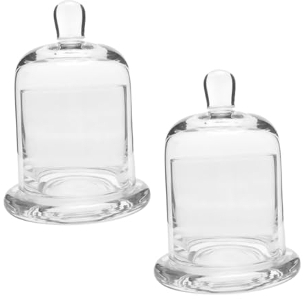 Ciieeo 2sätze Glas Kerzenbecher Kerzenhalter Aus Glockenglas Für Zuhause Party Dekoration Romantische Atmosphäre Kerzenständer Kerzenbehälter