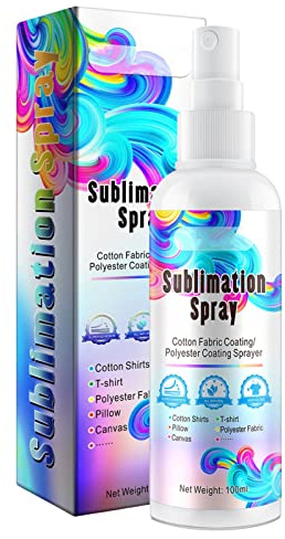 Lecerrot 100 ml Sublimationsbeschichtungsspray, Sublimationsspray für Baumwolle, einschließlich Aller Stoffe, Tassen, Kartons, Leinwand, schnell trocknend und super haftend, wasserfest, hochglänzend