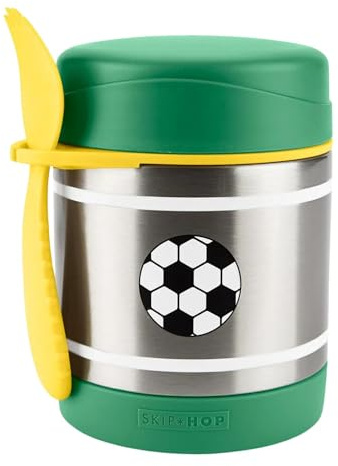Skip Hop Tarro de comida para bebés aislado, chispas, fútbol