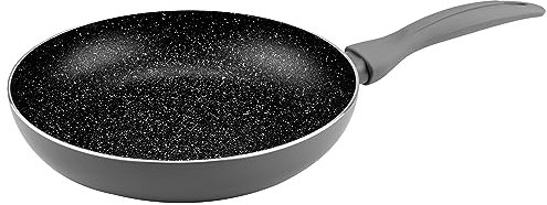 KARL HAUSMANN Poêle à Induction Ø 24 cm - Poele Aluminium Antiadhésive Non Toxique avec Revêtement Granit Marbre - Compatible Tous Feux Incluant Gaz - Sans PFOA ni PTFE - Frying Pan - Poêles a Frire