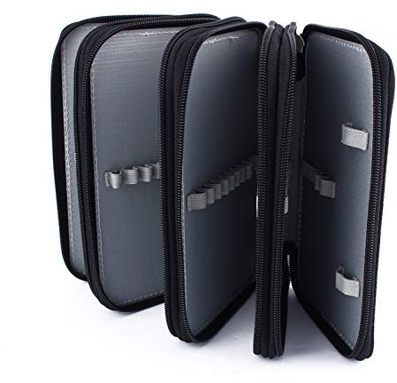 TOPINCN Große Mehrschichtige Stiftetasche mit Griff, Niedlichem Fußball Design, 72 Einstecklöchern, Tragbar für Künstler