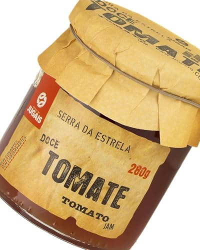 Confiture de Tomates - Lot de 3 pots de 280g - Tomates récoltés à la main - Idéale pour les desserts et les petits déjeuners - Sans colorants ni conservateurs - Produit gastronomique portugaise