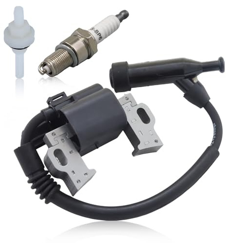 Bobina de encendido para Honda GX240 GX270 GX340 GX390 Módulo de encendido con bujía y conexión de combustible Bobina de alto voltajeKit de bobina de encendido Transformador de encendido