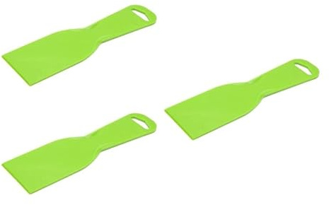 BWESOO 3 x grüne Spachtelschaber, 5,1 cm, Kunststoff, flexibel, Spachtel zum Verkleben von Trockenbauwänden, Malerbedarf und Werkzeugen, Wandbehandlungen und Zubehör