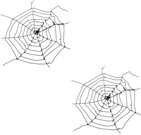 PRETYZOOM 2 Pezzi Di Ragnatela Decorativa Per Halloween Elasticizzata Nera Realizzata in Filo Di Lana Nessun Danno Alle Superfici Per Feste Uso/esterno
