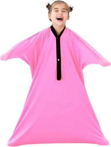 DTREEL Sensorische Ganzkörper-Socken Für Kinder, Kinder Sensorische Ganzkörper Socken, Vollkörper-Umwicklung Für Jungen Mädchen Erwachsene Autismus, Stressabbau Und Entspannung(Rosa,XL)