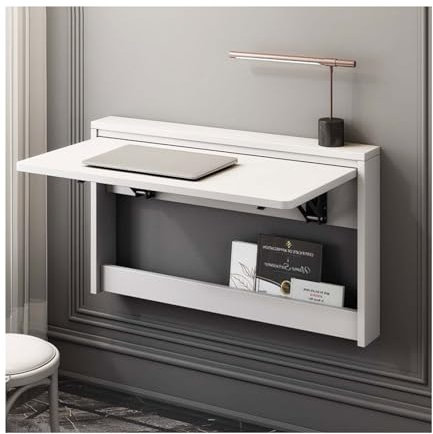 Wandklapptisch küche ,tisch wand klappbar ,Wand Klappbar Regal ,Wandmontierter Tisch ,Herunterklappen Schwebend Schreibtisch Für ,Versteckter Stauraum ,Hochwertige Hardware(White,80*45cm/31.5*17.72)