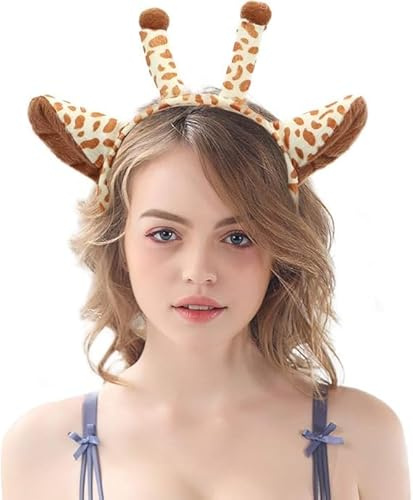 LUYANFX Plüsch Tier Ohren Stirnband Tier Haarreif mit Ohren, Tierohren Kopfbedeckung Cartoon Tierohren Haarschmuck, Kopfschmuck, Niedliche Cosplay Kostüm Zubehör für Karneval, Fasching, Mottoparty