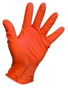 Orange Medium OnHand Grip Plus Disposable Gloves Nitrile Grip Pack Qty 90