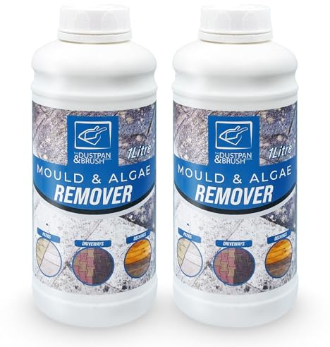 TDBS Algae & Mould Remover Patio Cleaner 2 Litre Concentrated Solution - Patio Cleaner Fluid Path Cleaner for Patio Cleaning - Green Mould and Algae Remover for Cleaning Decking (SOLUTION PACK OF 2)