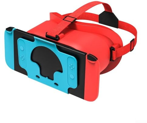 Jotekonoby Occhiali 3D VR per Nintendo Switch per OLED: esperienza di gioco coinvolgente, vestibilità regolabile, costruzione ABS, ampia compatibilità di gioco, diverse opzioni di colore (arancione)