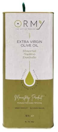 Premium Greek Monastery Extra Virgin Olive Oil (750ml - 5L), Cold-Pressed, lab-certified High Polyphenols, chemical-free, made by nuns