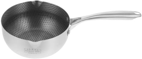 IMIKEYA Bandeja De Nieve De Acero Inoxidable Sartén De Nido De Antiadherente Para Cocinar Ramen y Otros Platos Casa