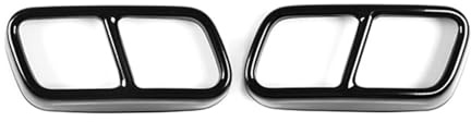 Cola De Escape Embellecedor Decorativo para Salida Tubo Escape Silenciador Cola Coche para F01 para Serie 7 para 730i para 740i para 750i para 760i 2009-2014. Escape Acero Inoxidable(Negro)