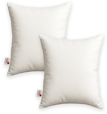 DREAMY URBAN Lot de 2 coussins décoratifs | 30 x 38 cm | Garnissage en fibre creuse | Housse en microfibre douce | Coussins pour canapé, lit et chaises | Durable et moelleux | Blanc