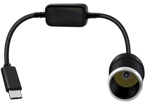 YINGAYOU Adaptador USB C Mechero Hembra 5V-12V Convertidor de USB A Mechero Coche para Encendedores Registrador de Conducción GPS (USB C, 0.3 m)