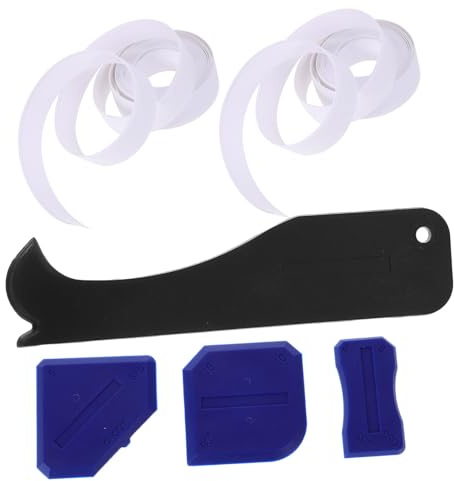 DIYEAH 6piezas Herramientas Para Sellar Costuras De Raspador De Vidrio y Herramientas De Acabado De Sellador Removedor De Pegamento Para Limpiar Juntas De Azulejos Cocina y Baño