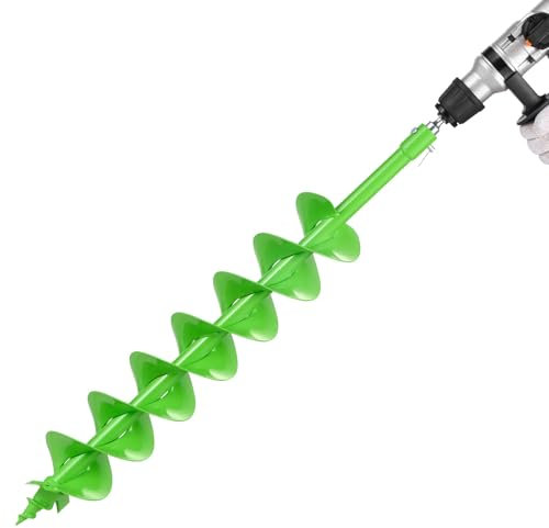VEVOR Erdbohrer für Bohrmaschine, Ø 790x120 mm Gartenbohrer, kompatibel mit Bohrern mit 20 mm Innendurchmesser, Pfahlbohrer, Durchlässenbohrer, Grabungswerkzeug zum Pflanzen und Bohren