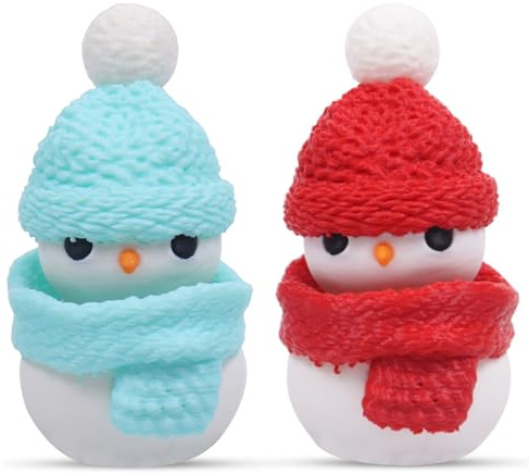 Anti Stress Spielzeug, 2 Stück Anti Stress Weihnachts Schneemann, Tastatur Fidget Toys, Keycap Fidget Spielzeug, Duckeys Fidget Toy, Weihnachts Mitgebsel Desktop Dekorationen