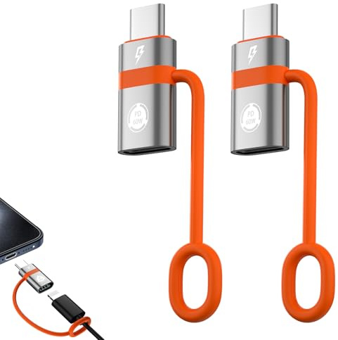Adaptateur USB C vers Li-gh-tning PD60W - Charge rapide et transfert de données - Adaptateur USB-C mâle vers carte mère IP - Compatible avec les téléphones portables 17/17 Plus/17 Pro Max - Pas de