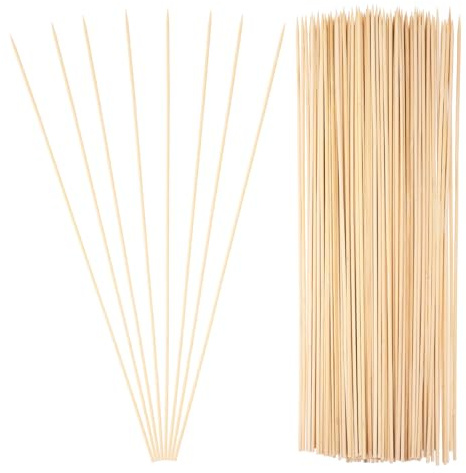 SHINEOFI 2 paquets Brochettes Bambou Durables Lot Bâtons de Cuisine Bbq pour Viande Légumes Fruits de Mer Cuisson Extérieur