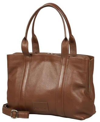 Burkely Soft Skylar Workbag 13.3 – Kastanie Cognac Glattleder Damen Laptoptasche – Funktionale und Stilvolle Arbeitstasche