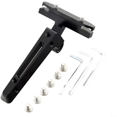 Fahrradsattel-Wasserflaschenhalter-Adapter aus Aluminiumlegierung, mit verstellbarer Verlängerungshalterung für zwei Flaschen, inklusive Schrauben und Schraubenschlüssel, Schwarz