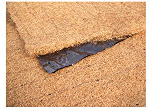 Grünfix Mulchmatte Typ 9 ohne Saatgut – 1,20 m x 30 m – Kokos Erosionsschutzmatte mit Unkrautschutzfolie | Mulchmatte für Böschungen, Hänge, Beete & Neupflanzungen | Natürliche Kokosfasern