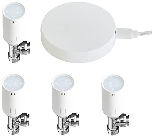 Milano Connect - Smart Heating Thermostat WiFi Gateway Hub Thermostatic Radiator Valves - 4 Valves