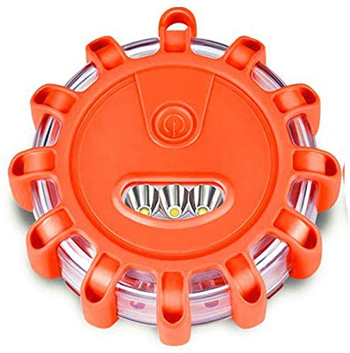 SMAMS Voiture, Eclairage d'urgence pour Voiture, Eclairage d'urgence, LEDs rotatives, Gyrophare, Eclairage d'urgence pour véhicules, Voitures, camions, avec Base magnétique et Crochet